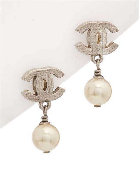 amazon uk fake chanel earrings|chanel faux pearl earrings.